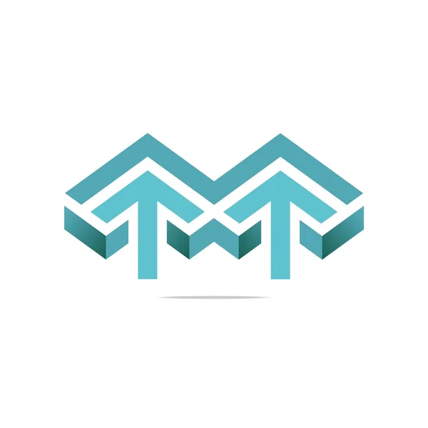 Logo abstracte pijl brief lijn ontwerp symbolen — Stockvector