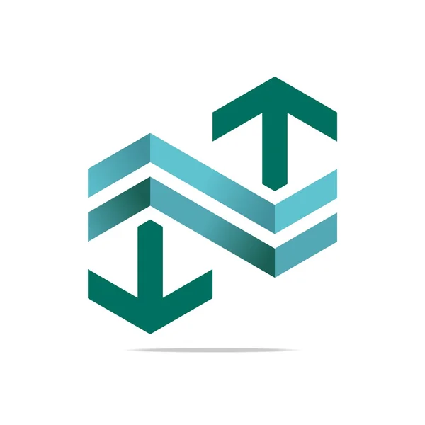 Arrow Abstract Logo Letter Line Design Symbols Icon — Stock vektor