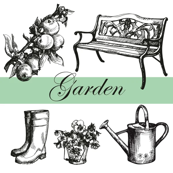 Garten — Stockvektor