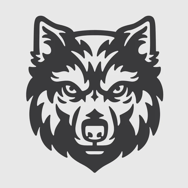 Wolf hoofd Logo mascotte embleem Stockillustratie