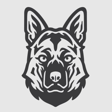 Çoban baş Logo maskot amblemi