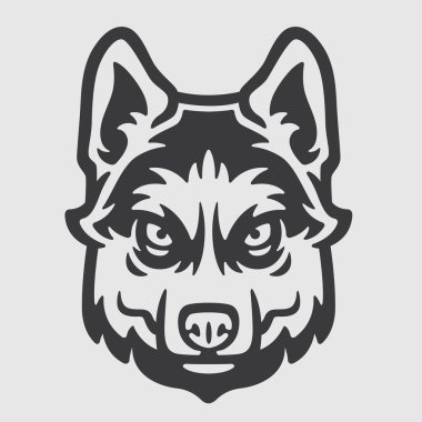 Dış yapraklar baş Logo maskot amblemi