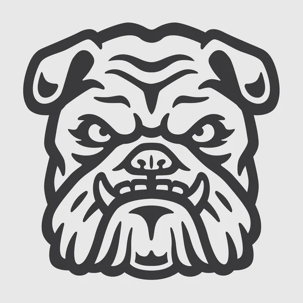 Tête de Bulldog Logo mascotte emblème Rechtenvrije Stockvectors