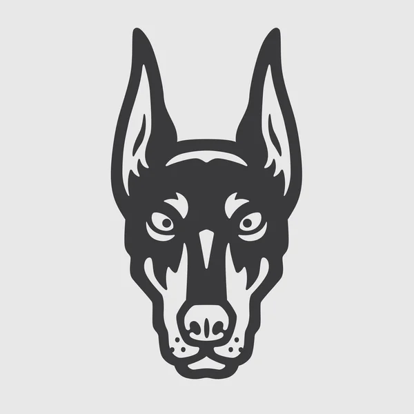 Doberman Head Logo maskotka godło Stockvector