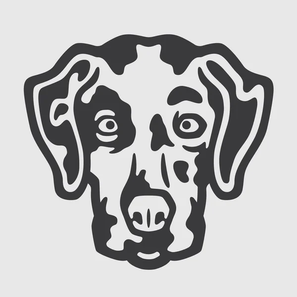 Dalmatische hoofd Logo mascotte embleem Rechtenvrije Stockillustraties