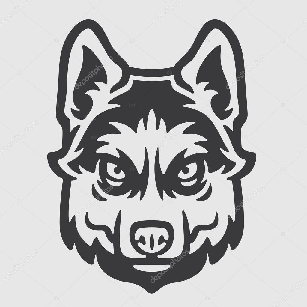 Huskies Head Logo Mascot Emblem