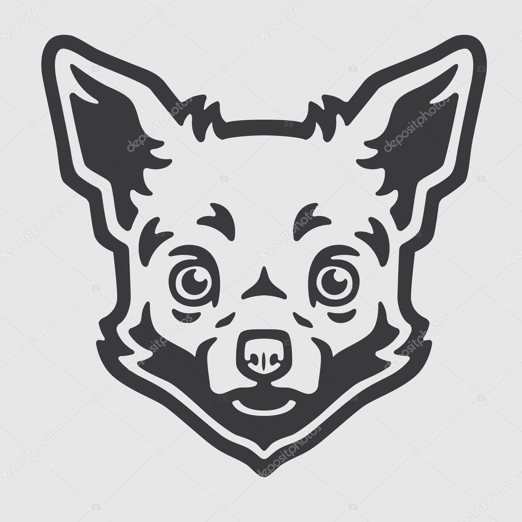 Cute dog head