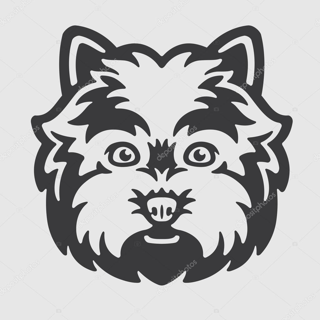 Cute dog head