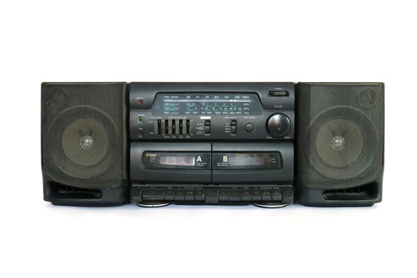 20 years old cassette player with black color