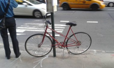 New York 'ta terk edilmiş bisikletler