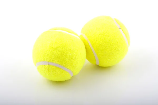İki sarı tenis topları — Stok fotoğraf