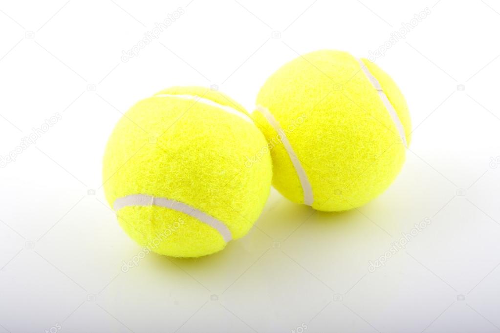Two yellow tennis balls