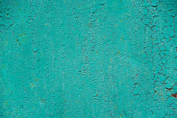 Starzejący Się Turkusowy Niebieski Zielony Tło Wietrzeć Pęknięciami Rdzy Lub — Zdjęcie stockowe
