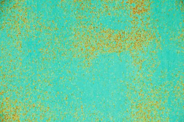 Yaşlanmış turkuaz mavi yıpranmış arka plan çatlaklar, lekeler ve pas ile