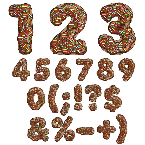 Çörek yazı tipi, lezzetli yazı. İzole nesneleri