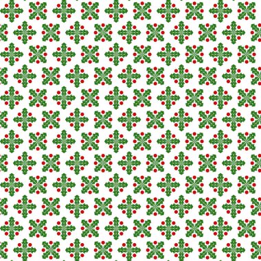 Kusursuz desenli ve ökseotu dallarının soyut görüntüsü. Vektör arkaplanı.