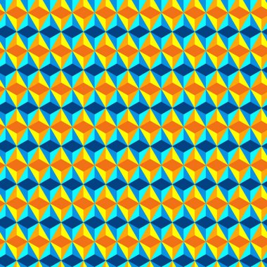 Üçgenler ve piramitlerle kusursuz soyut desenler. Vektör renkli arkaplan.