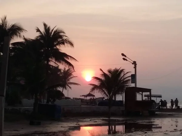 Sun Set Manta Ecuador — Fotografia de Stock