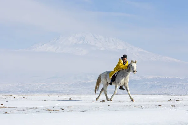 Dogubeyazit Agri Janvier 2020 Ararat Agri Montagne 137 Mètres Ciel — Photo