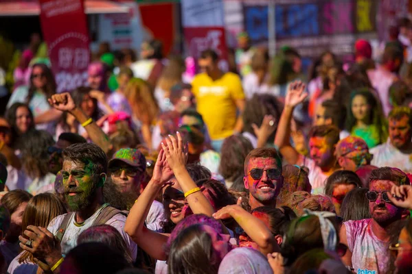 Istanbul Turkey Сентября 2019 Люди Веселятся Цветах Время Пробежки Color — стоковое фото