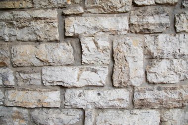 Beyaz taş evin dış dokusu.