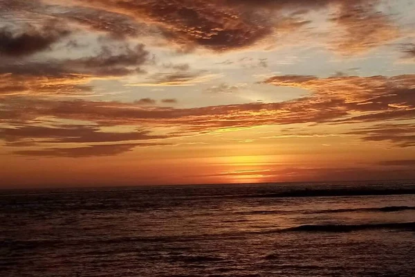 Zachód Słońca Wybrzeżu — Zdjęcie stockowe