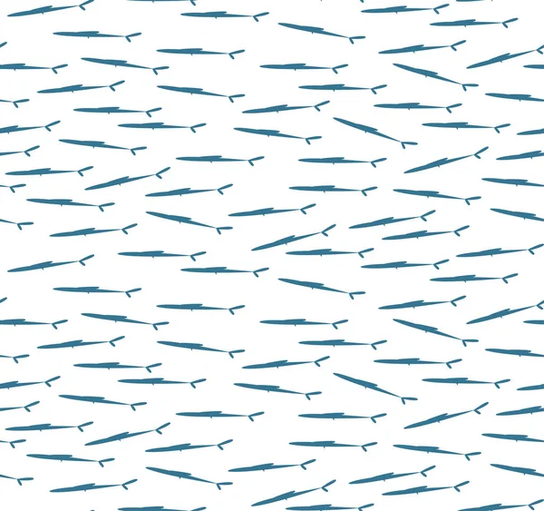 School Fishes Seamless Pattern Fishes — Vector de stock