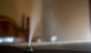 Böcek ilacı aerosol üzerine seçici bir odak noktası tahtakurularını, örümcekleri, böcekleri, sinekleri ve pireleri öldürmek için kullanılan sis bulutu.