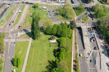 Rotterdam Parkhaven 'daki Het Barajı Paviljoen hava görüntüsü