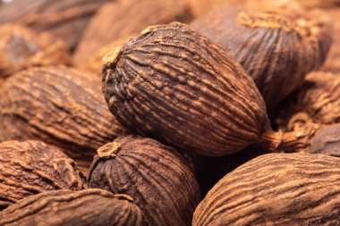 Siyah kakule yığını aşırı yakın çekim görüntüsü