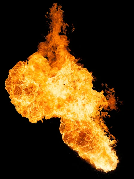 Fireball isolated on black — Stock Photo, Image