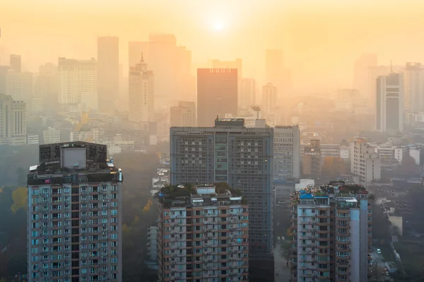 Zanieczyszczenia w Chinach — Zdjęcie stockowe