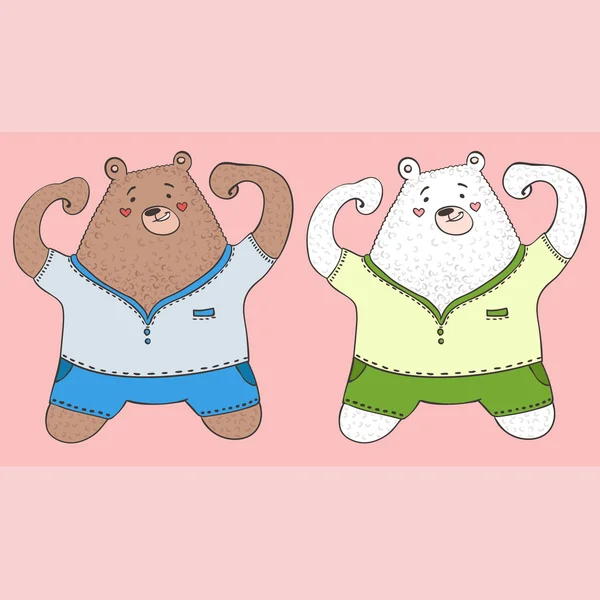 2 bears — Stock Vector