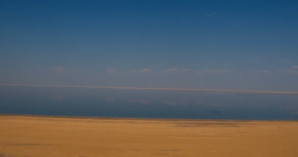 Беспилотник Узбекистан Каракапакстан Аральское Море Муйнак Амударья — стоковое видео