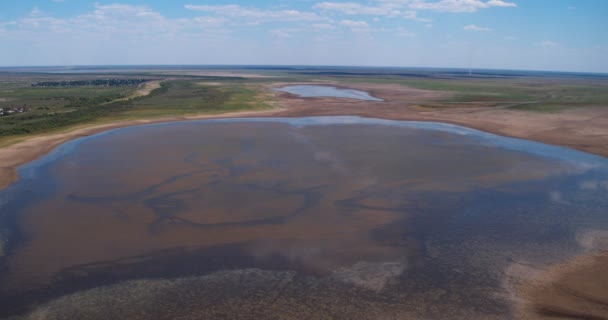 Drone Mar Aral Muynak Uzbekistán Karakalpakstan — Vídeos de Stock