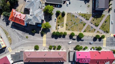 Neman Meydanı Kırmızı Çatı Kuş Görünümü