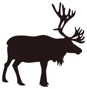 Moose deer silhouette animal vector illustration transparent background vector