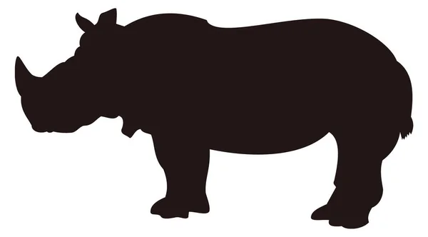 Ρινόκερος Σιλουέτα Ζώων Διανυσματική Απεικόνιση Διαφανές Φόντο — Διανυσματικό Αρχείο