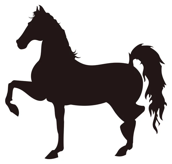 Silueta Kůň Zvíře Vektor Ilustrace Transparentní Pozadí — Stockový vektor