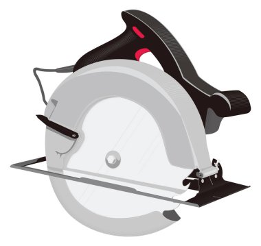 dairesel testere aracı vektör illüstrasyonu şeffaf arkaplan