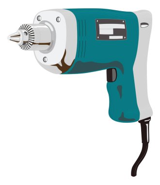 elektrikli matkap vektör illüstrasyonu şeffaf arkaplan