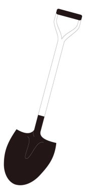 Kürek yuvarlak araç sembolü çizimi şeffaf arkaplan