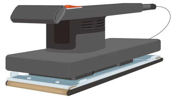 Lijadora Eléctrica Herramienta Vector Ilustración Fondo Transparente — Vector de stock