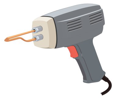 Weller lehimleme silah aracı vektör illüstrasyonu şeffaf arkaplan