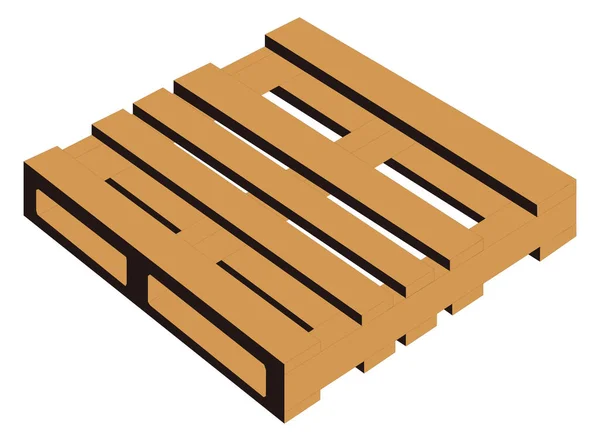 Pallet Legno Strumento Vettore Illustrazione Sfondo Trasparente — Vettoriale Stock