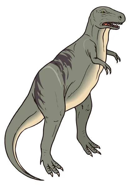 Albertosaurus Dinosaur Ancient Vector Illustration Transparent Background — Stock Vector