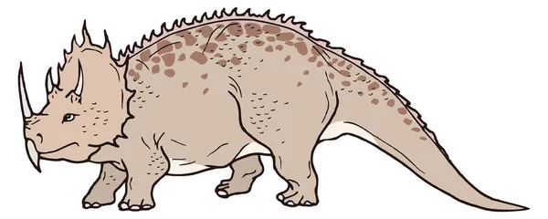 Agathaumas Dinosaurus Prastaré Vektorové Ilustrace Transparentní Pozadí — Stockový vektor