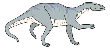 maiasaurus dinozor eski vektör çizimi şeffaf arkaplan