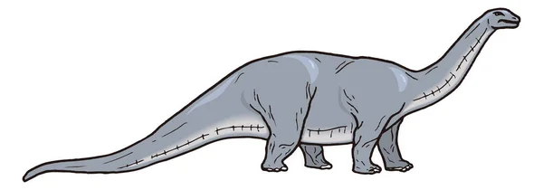 Apatosaurus Dinosaurie Gamla Vektor Illustration Transparent Bakgrund — Stock vektor