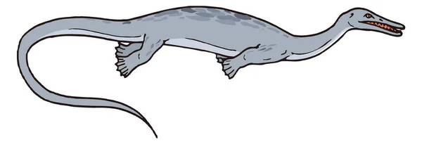 Askeptosaur Dinosaurus Prastaré Vektorové Ilustrace Transparentní Pozadí — Stockový vektor
